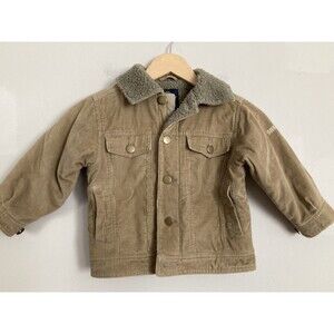 Osh Kosh B’Gosh Youth Sherpa Lined Corduroy Jacket Child Size 3T Tan Brown